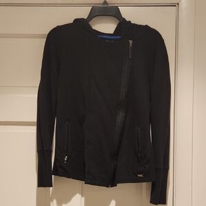 Calvin Klein Performance Black Asymmetrical Zip Bomber Hoodie Women's M